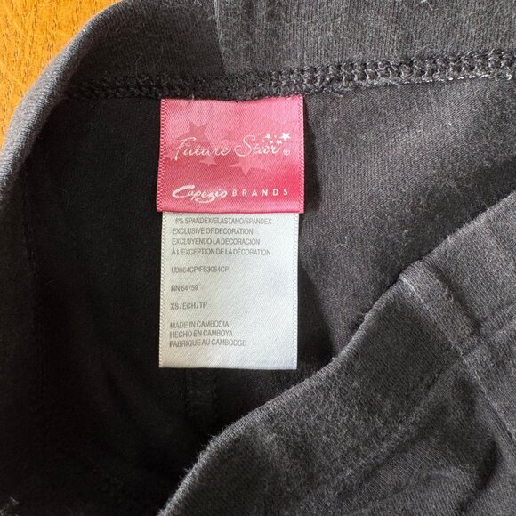 CAPEZIO Future Star Dance Shorts Girls XS Black Gymnastics Somersault Short Girl - Picture 4 of 4